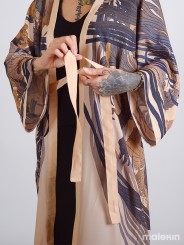 OKAMI DARK EXTRA LONG KIMONO