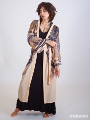 OKAMI DARK EXTRA LONG KIMONO