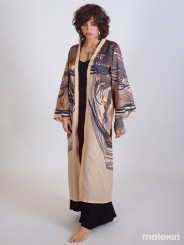 OKAMI DARK EXTRA LONG KIMONO