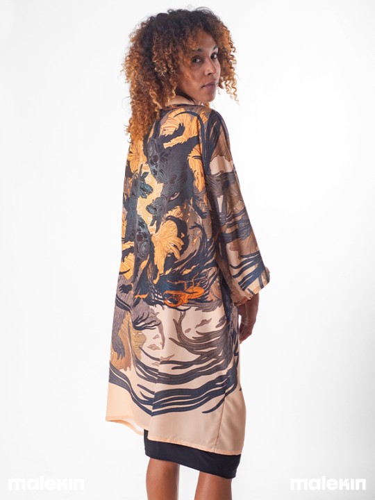OKAMI DARK LONG KIMONO