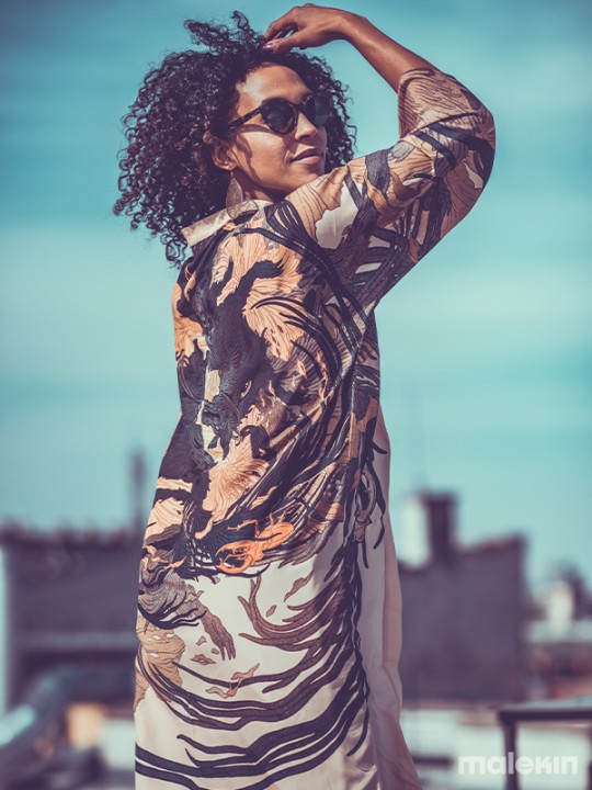 OKAMI DARK LONG KIMONO