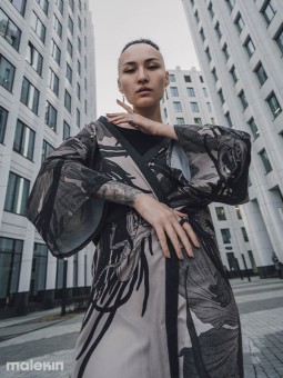 OKAMI MONO LONG KIMONO