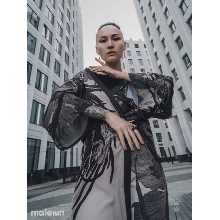 OKAMI MONO LONG KIMONO