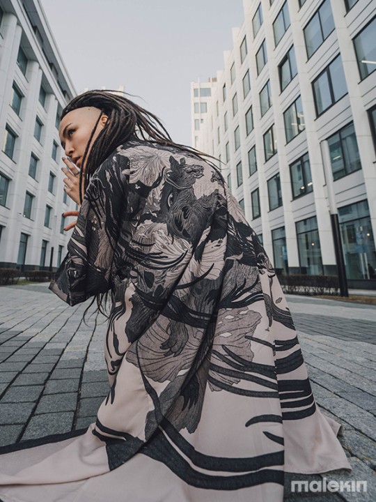 OKAMI MONO LONG KIMONO