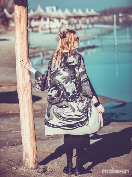 OKAMI MONO LONG KIMONO