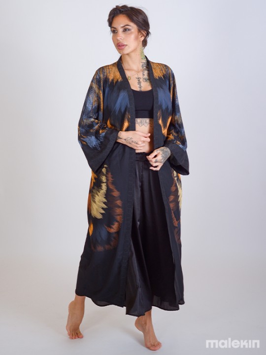 SHINOGA DARK EXTRA LONG KIMONO