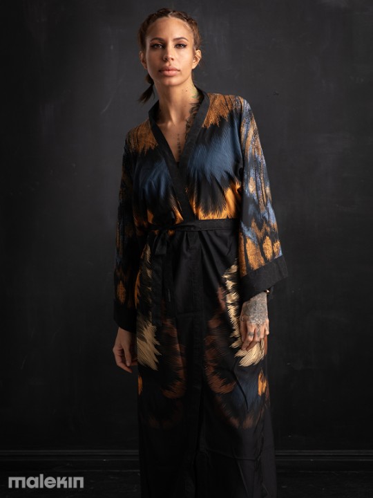 SHINOGA DARK EXTRA LONG KIMONO
