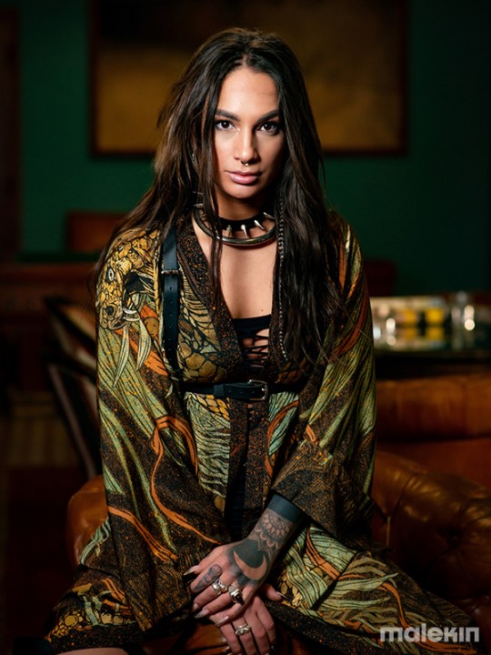 KUSEN DARK EXTRA LONG KIMONO