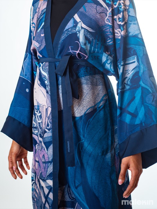 KEOP BLUE EXTRA LONG KIMONO
