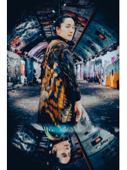 SHINOGA DARK LONG KIMONO