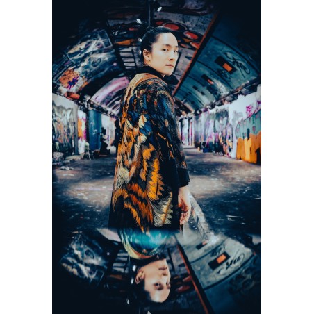 SHINOGA DARK LONG KIMONO