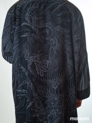 KUSEN BLACK EXTRA LONG KIMONO
