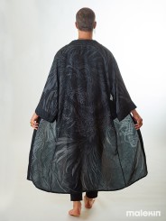 KUSEN BLACK EXTRA LONG KIMONO